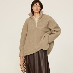 Tibi Fleece Anorak Zipup
